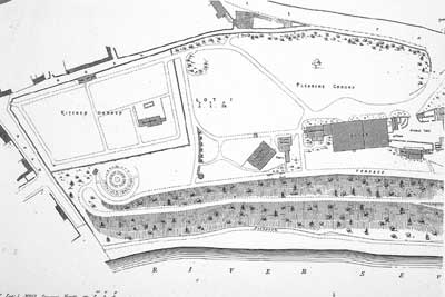 Part of the plan of the garden at The Mount in 1866